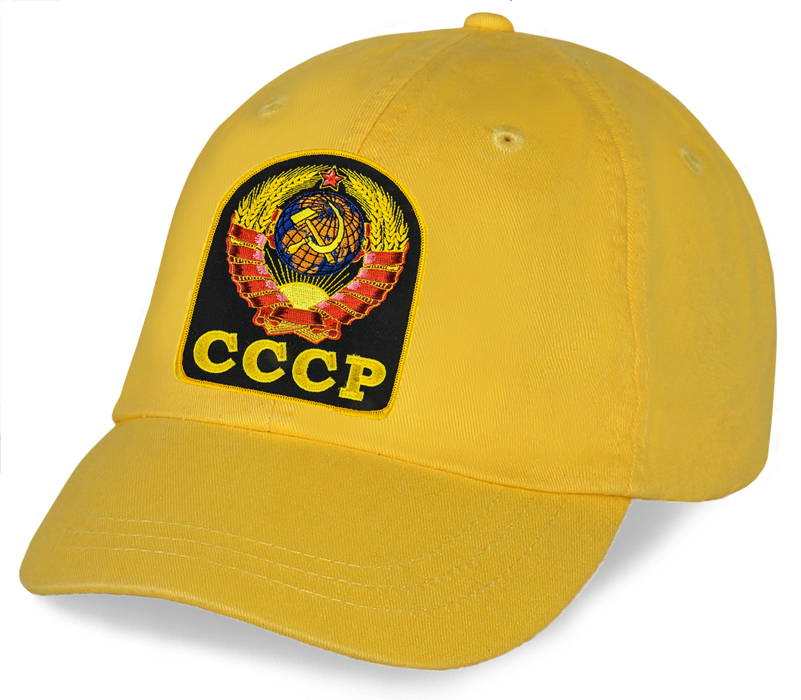 Заказать кепку с Гербом СССР желтую по лояльной цене