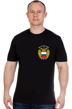 Классическая черная футболка с эмблемой ФСО по лучшей цене