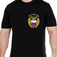 Классическая черная футболка с эмблемой ФСО