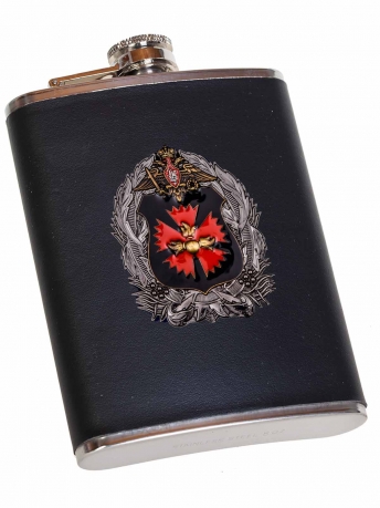 Классическая фляжка в чехле с эмблемой ГУ Генерального штаба ВС РФ - в Военпро