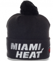Классная шапочка фаната баскетбольного клуба Miami Heat с помпоном