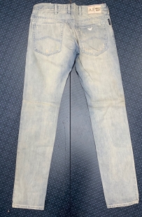 Клубные мужские джинсы с потёртостями 