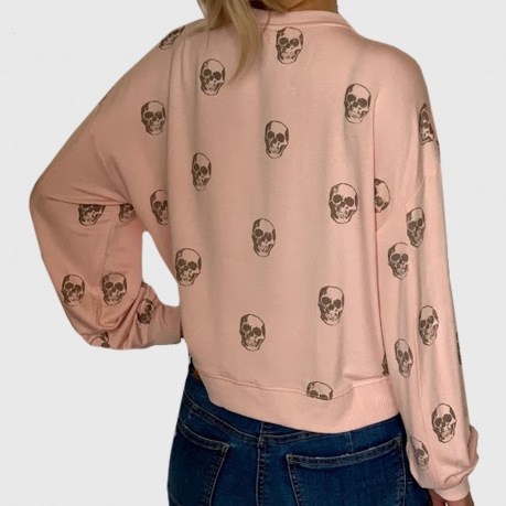 Женская кофта свитшот с черепами от Z Supply