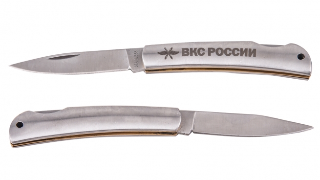 Заказать коллекционный нож "ВКС России" складной гравированный