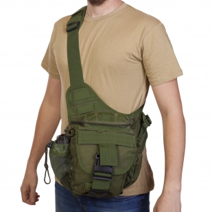 Компактная многоцелевая сумка через плечо (хаки-олива)