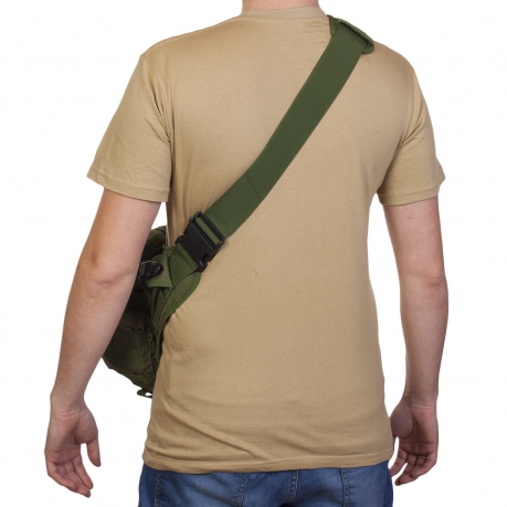 Компактная многоцелевая сумка через плечо (хаки-олива)