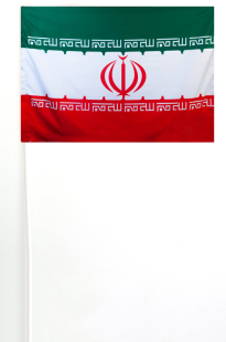 Флажок Ирана на палочке 15x23 см