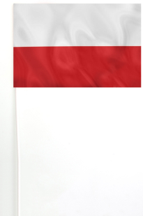 Флажок Польши на палочке 15х23 см
