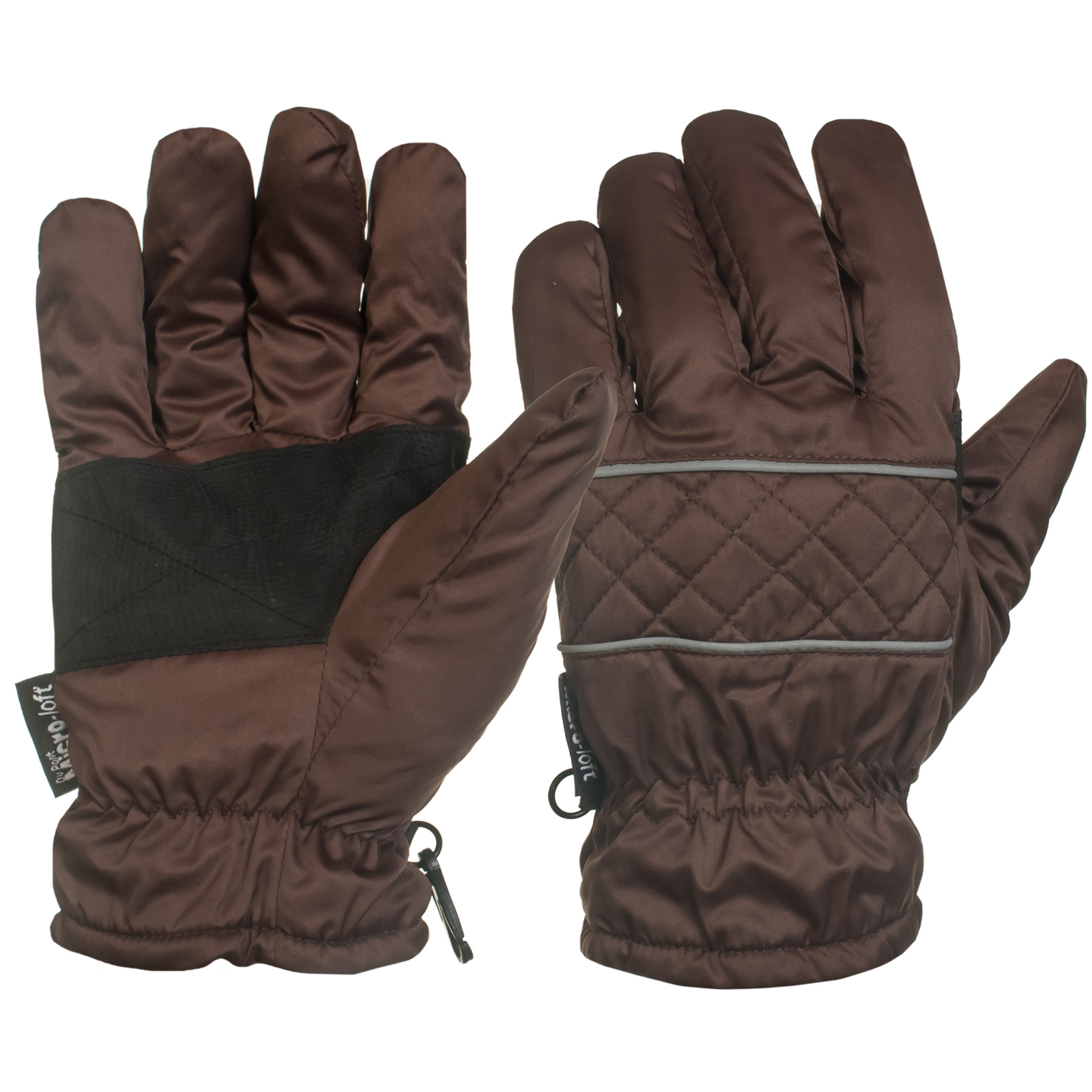 Утепленные коричневые перчатки с черными вставками на ладонях для спецоперации    - не продуваются, не мокнут, запястье с фиксатором №107