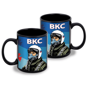 Черная керамическая кружка ВКС