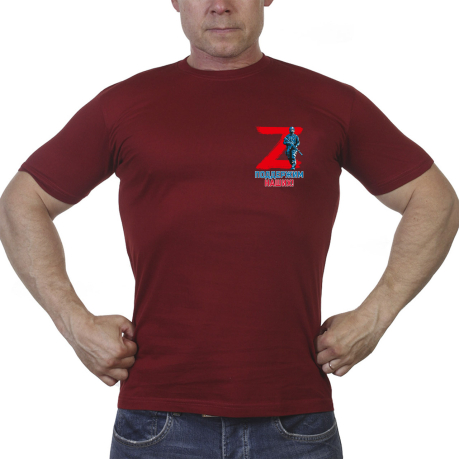 Краповая футболка с термопереводкой «Z» – поддержим наших! 