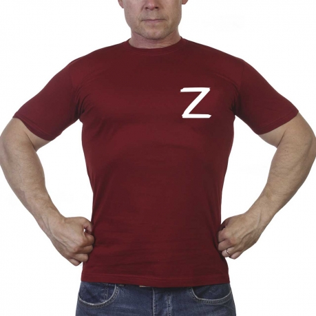 Краповая футболка с термопринтом «Z» 