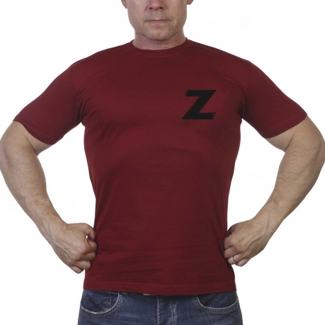 Краповая футболка с термотрансфером символ «Z» 