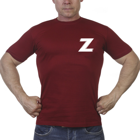 Краповая футболка с трансфером символ «Z» 