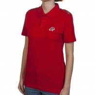 Красная футболка поло "Юнармия" для девочек