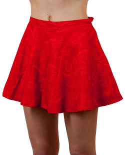 Красная юбка расклешенная
