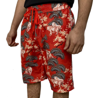 Красные мужские шорты с принтом от Septwolves