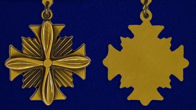 Нагрудный крест летных заслуг (США) - аверс и реверс