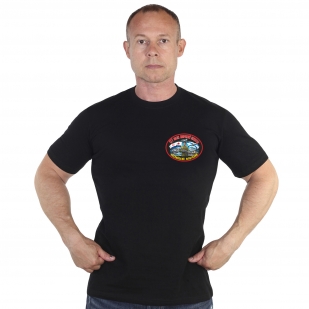 Крутая черная футболка с термонаклейкой 177 Полк Морской Пехоты