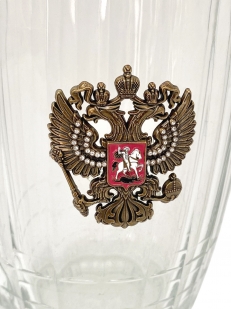 Кружка для пива с гербом РФ