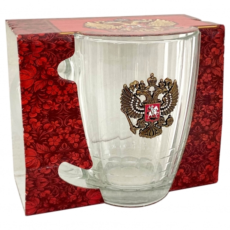 Кружка для пива с гербом РФ