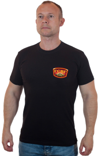 Лаконичная черная футболка с эмблемой ГСВГ - заказать в подарок
