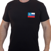 Лаконичная футболка с вышитым шевроном МЧС России