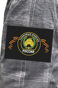Лаконичная рубашка с вышитой эмблемой Танковые Войска - купить в Военпро