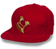 Красная ЛАКШЕРИ бейсболка с золотой буквой «R»