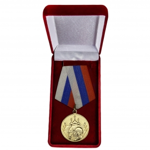 Латунная медаль 23 февраля - в футляре
