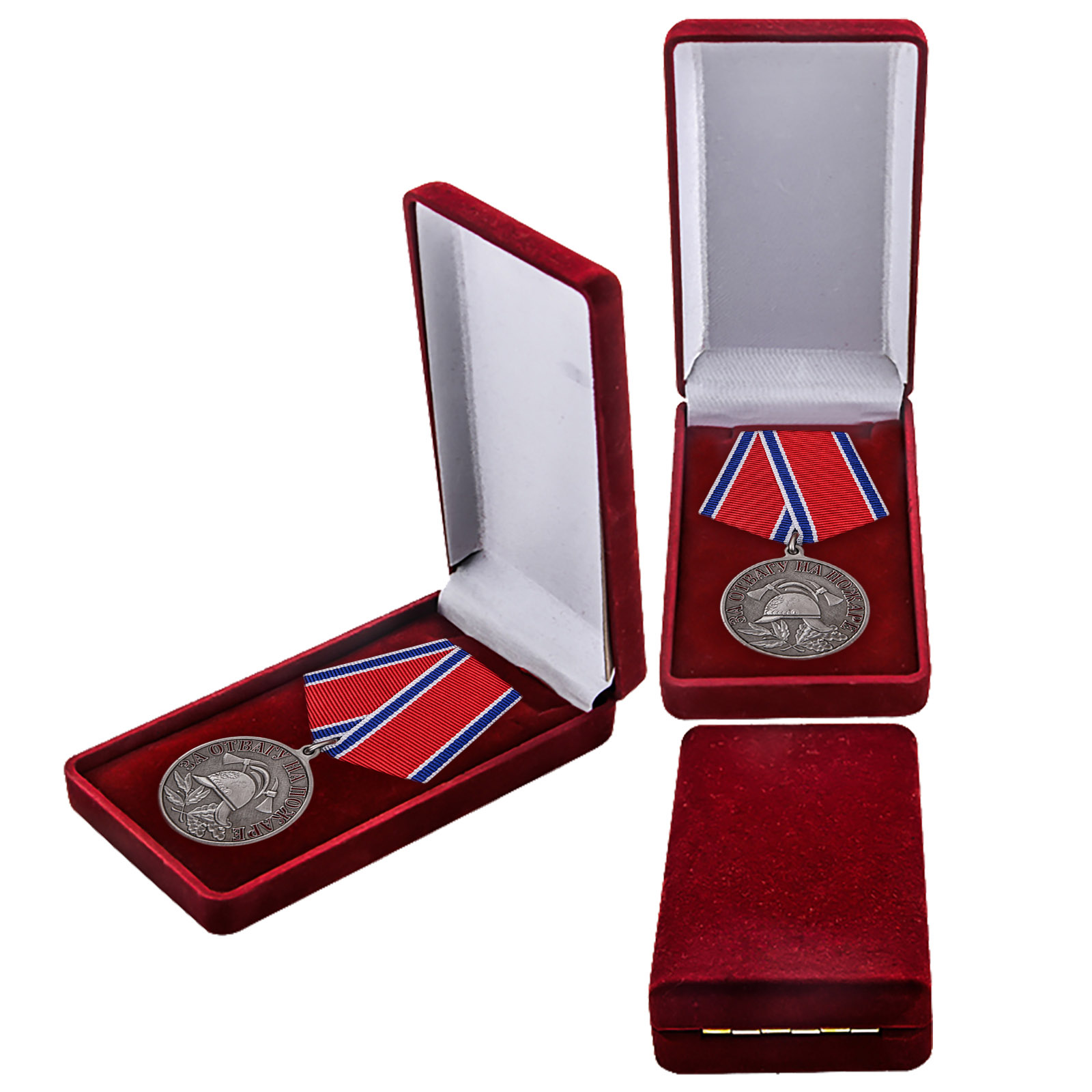 Купить латунную медаль МЧС "За отвагу на пожаре" с доставкой в ваш город
