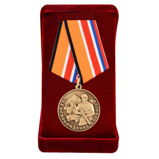 Латунная медаль Z За освобождение Донбасса - в футляре