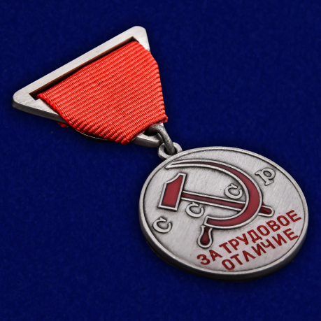 Латунная медаль За трудовое отличие СССР - общий вид