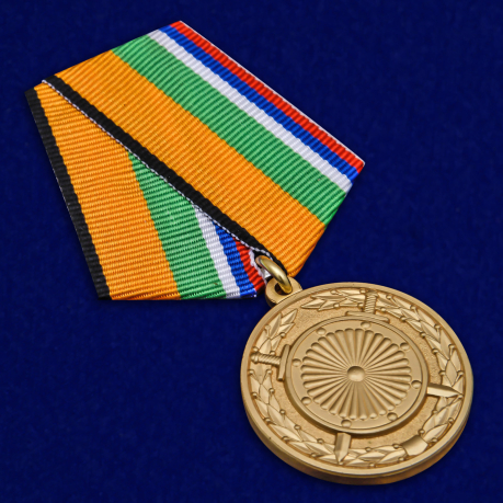 Латунная медаль За вклад в укрепление обороны РФ - общий вид
