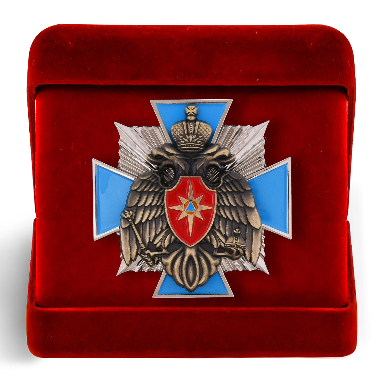 Купить латунный крест МЧС России онлайн в подарок