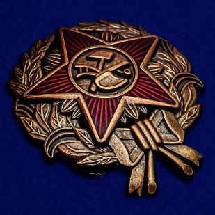 Латунный знак Красного командира, 1918 года - общий вид