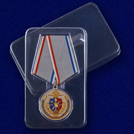 Медаль "100 лет Штабным подразделениям МВД России" с доставкой