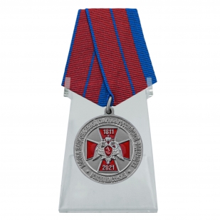 Медаль 210 лет войскам Национальной Гвардии на подставке