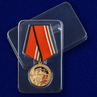 Медаль Чеченская война 25 лет - в пластиковом футляре