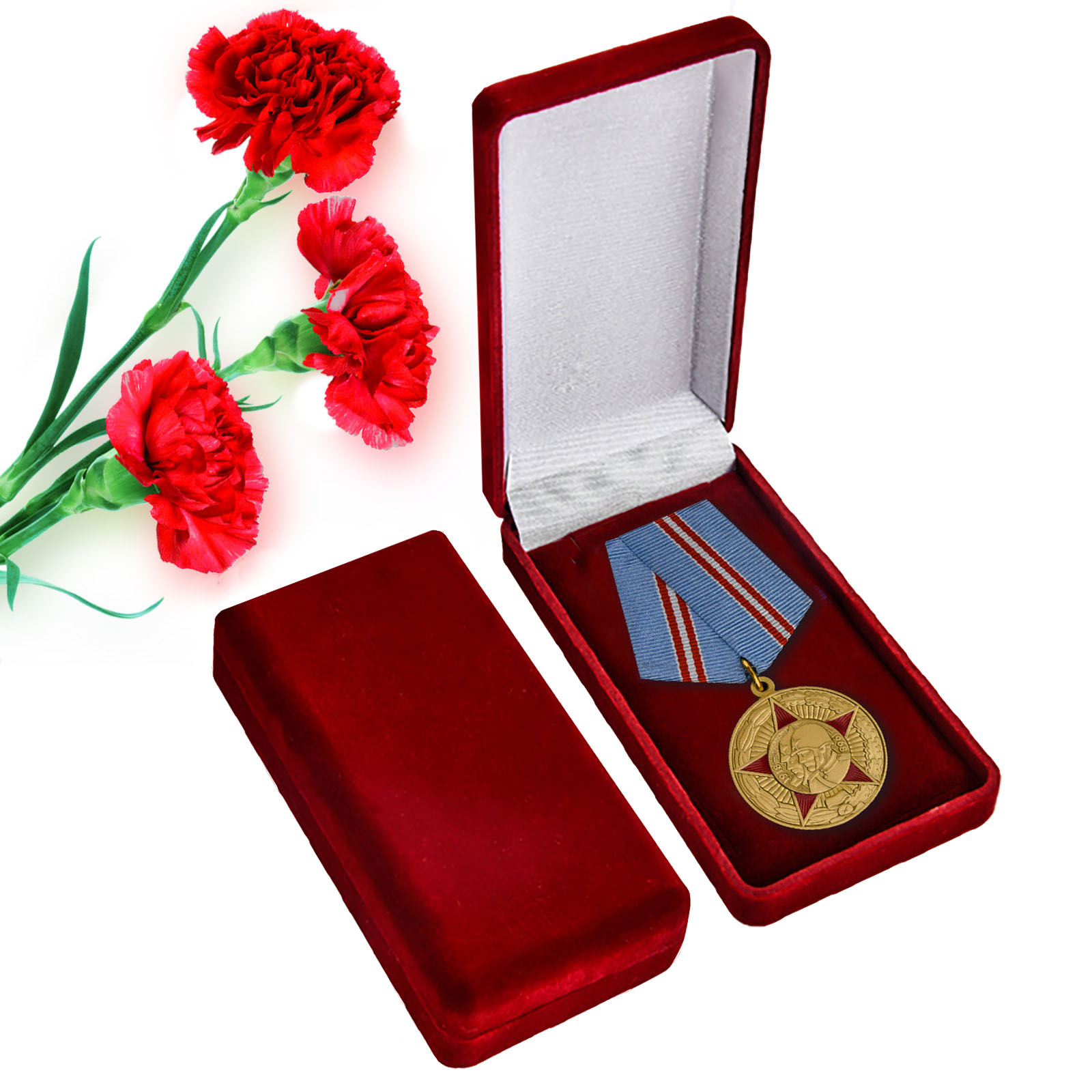 Медаль «50 лет Вооружённых Сил СССР” в футляре