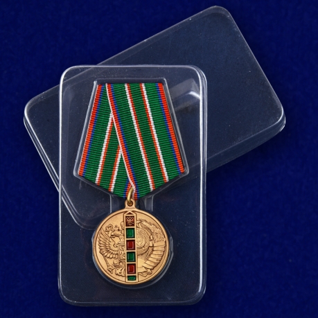 Медаль 95 лет Пограничным войскам в футляре