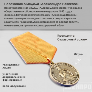 Медаль Александра Невского Защитнику земли русской
