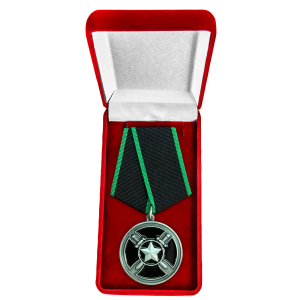 Медаль ЧВК Вагнер "Проект W 42174" в бархатистом футляре (Муляж)