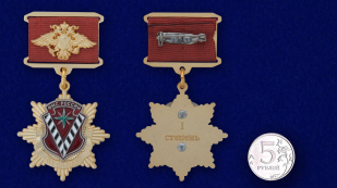 Медаль ФМС России За службу 1 степени - сравнительный размер