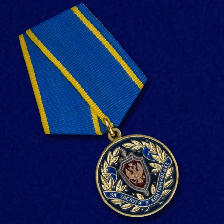 Медаль ФСБ РФ За заслуги в контрразведке - общий вид