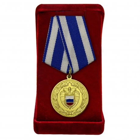 Медаль ФСО РФ За боевое содружество в бархатном футляре