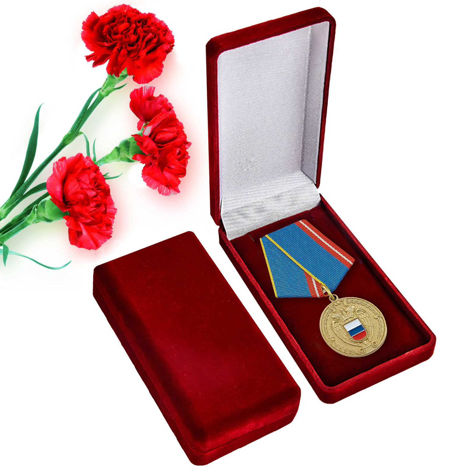 Медаль ФСО РФ "За воинскую доблесть" в бархатном футляре