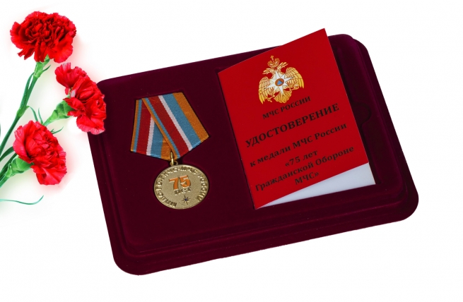 Медаль Гражданской обороне МЧС 75 лет