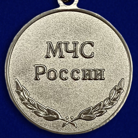 Медаль МЧС «За отличие в службе» 1 степень - оборотная сторона