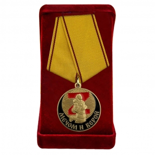 Купить медаль "Мечом и Верой" участнику СВО в подарочном футляре
